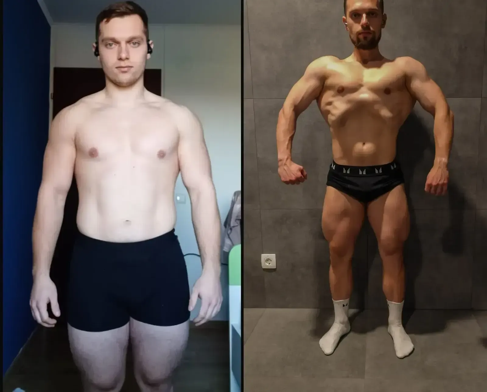 Transformacija klijenta, pre i posle, prednji kadar